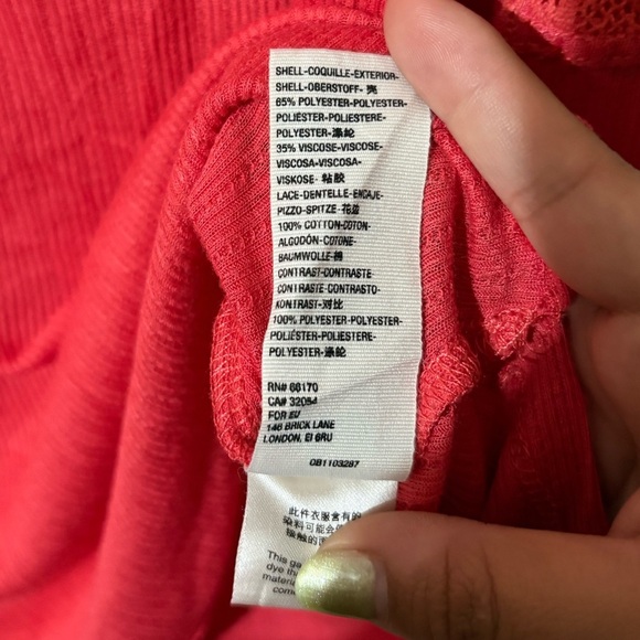 Free People Lola Lace Trim V-Neck Top Sz Small - Picture 5 of 7